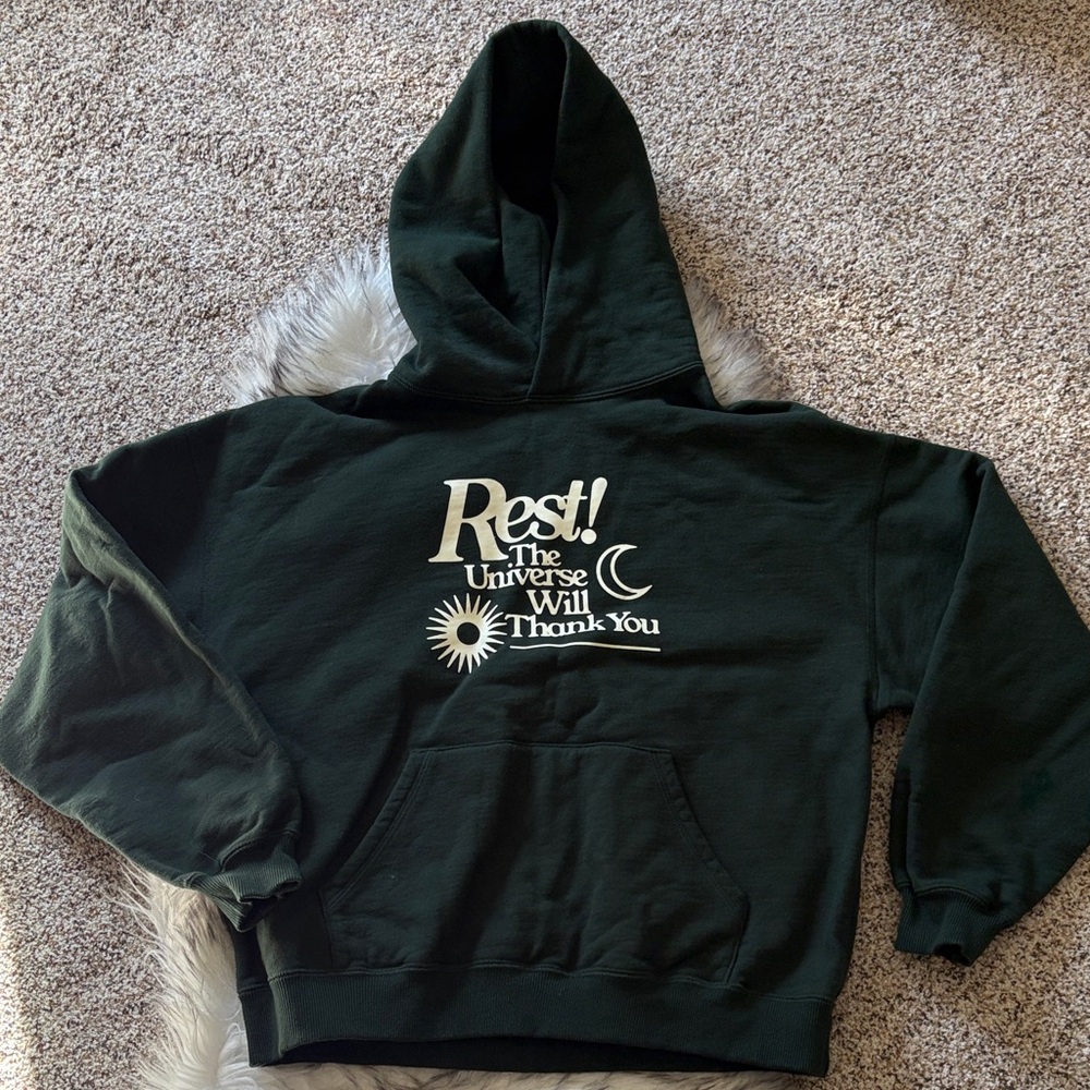 Free People Dark Green Hoodie REST!